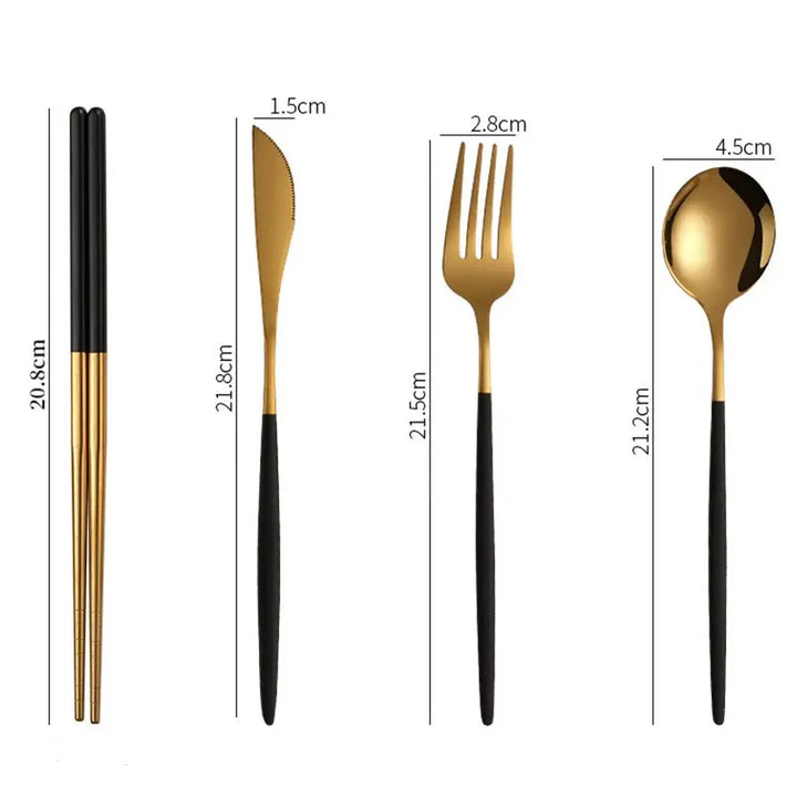 2-Piece Stainless Steel Cutlery Set – Steak Knife, Fork & Spoon with Gift Box