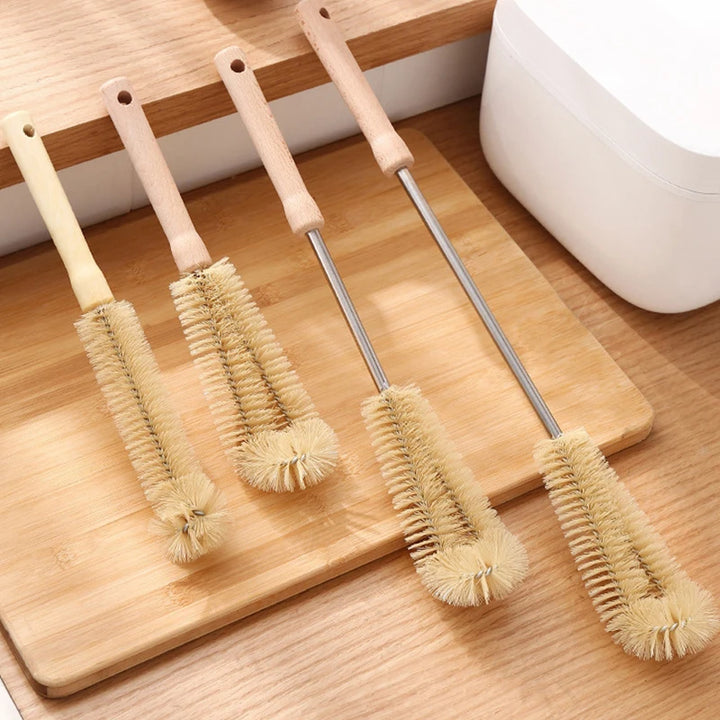 Wooden Long-Handle Bottle Cleaning Brush